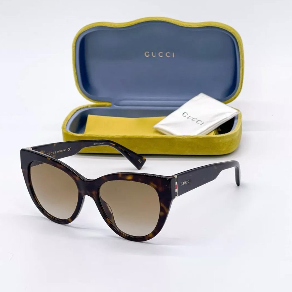 Sale! New Gucci Women's 53mm Havana Brown Sunglasses! - Picture 1 of 8